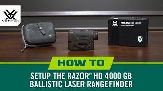 How-To Setup the Vortex® Razor® HD 4000 GB Ballistic Laser Rangefinder