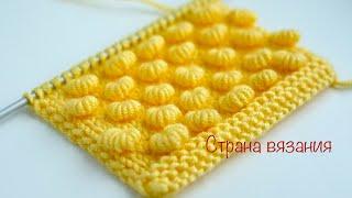 Узоры спицами. Узор «Завитки». Knitting patterns. Curls pattern.