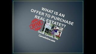 What is an offer to purchase real estate? Offer to Purchase Real Estate definition...