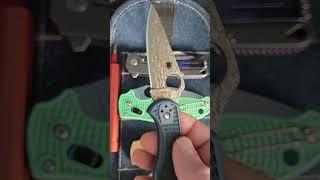Spyderco Delica in Demascus. Knifejoy Exclusive. Such a beautiful knife! #edc #spyderco #knifejoy