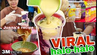 VIRAL HALO-HALO ng JUANA'S nalaman ko paano gawin ang MILKY at CREAMY na pnipilahan ng mga customers