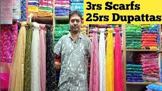 Cheapest 3rs Scarfs 25rs Dupattas Chickpet Wholesale l Courier Available