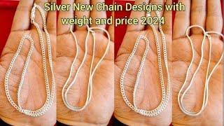 Silver Chain Designs With Price 2024 - YouTube.lingwaljewellers #silver #chain #jewellery