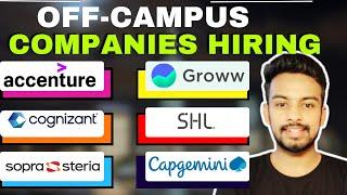 SHL, Sopra, Accenture, Grow, Cognizant Biggest Hiring | OFF Campus Drive For 2024, 2023, 2022 Batch