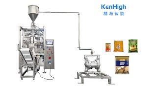 KenHigh/Vertical form fill seal liquid paste sauce bagging packing machine with rotor pump