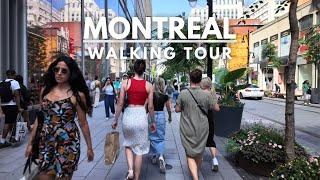 Downtown Montreal Walking Tour | Sainte-Catherine Street | 4K Life in Montreal