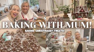 CHRISTMAS BAKING WITH MUM! Vlogmas #2 | Mum's house tour | Baking treats inspo for christmas day