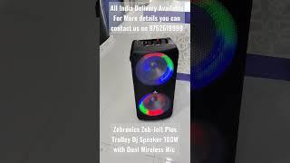 Zebronics Zeb-Jolt Plus Trolley Dj Speaker 100W (Black)