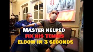 Man flew from Dubai, requested to fix his Tennis Elbow in 3 seconds 