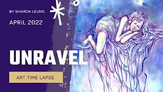 Art Time Lapse - Unravel by Sharon Leung Gouache Illustration | Canadian Artist Paint with Me