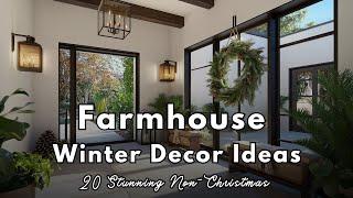 20 Stunning Non Christmas Farmhouse Winter Decor Ideas