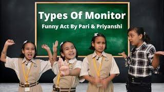 Types of Monitors | Funny act by Pari and Priyanshi | #LearnWithPriyanshi #LearnWithPari