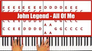 All Of Me Piano: How to play John Legend All Of Me Piano Tutorial!