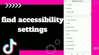 How to Find Accessibility settings On Tiktok App