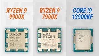 Ryzen 9 9900X vs Ryzen 9 7900X vs Core i9-13900KF w/ RTX 4090: Test in 8 games at 1080p