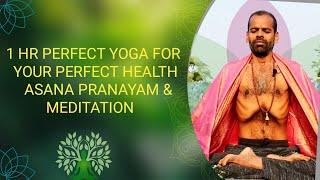 1 HR ASANA PRANAYAMA AND MEDITATION FOR YOUR PERFECT HEALTH | SWAMI VIVEKANANDA YOGA |