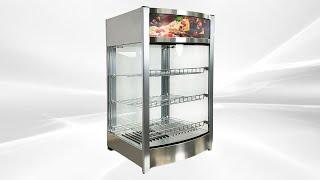 Commercial Food Warmer Display 86-185℉, Tempered-Glass Door Pastry Display Case, Restaurant RTR-97L