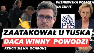 ATAK NA KONFERENCJI TUSKA – DACA WINNY POWODZI️WIŚNIEWSKA BREDZI O ZUPIE I SZCZUJNIA W AKCJI