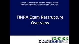 FINRA Exam Restructure Overview