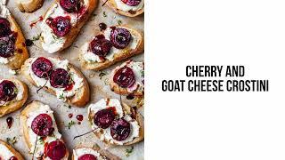 Cherry and Goat Cheese Crostini