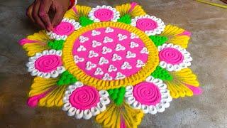 Alpana Ritu Rangoli ॥न्यू रंगोली डिज़ाइन॥Small Rangoli 2024