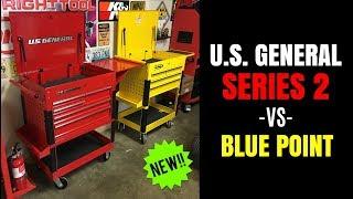 NEW!! U.S. General SERIES 2 30" Tool Cart -vs- BLUE POINT (HARBOR FREIGHT -vs- SNAP-ON)