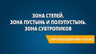 Зона степей. Зона пустынь и полупустынь. Зона субтропиков