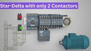 Star Delta circuit wiring with two contactors only