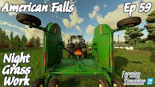 American Falls | Night Grass Work | Episode 59 | Farming Simulator 22