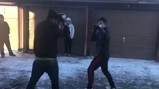 Boxing street fight Starz Pkkz VS Ct DreYo always go hard never give up St. Paul MN Family 