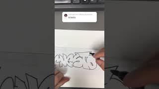 Drawing your names in graffiti. #tutorial #shorts #sharpie