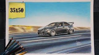 Mitsubishi EVO 10 | USA | Car Drawing