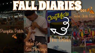 FALL DIARIES 001  | Pumpkin Patch , Khloee Got Her Ears Pierced , Texas Fair