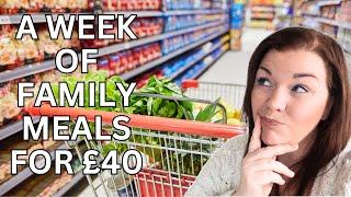 Feed a Family of 4 for £40 | Quick and Easy Cheap Meals | Budget Food Shop