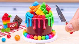 Best Mini Rainbow Cake  Amazing Miniature Chocolate Cake Decorating Ideas | Rainbow KITKAT Cake