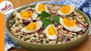 Piyaz Recipe | Turkish White Bean Salad | How to Make Bean Salad