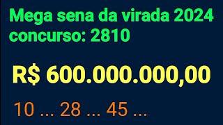 Mega sena da virada de 2024, 3 dezenas fixas, ( Os números podem sair relacionados a algum evento )