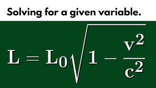 PreCalculus | Solving equations for a given variable.