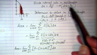 Using Limit Process to find Area under a Curve