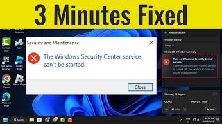 (NEW FIX) Windows Security Center Service is Turned off or Missing in Windows 10/11 (FIXED)