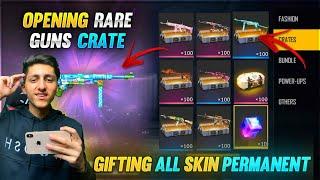 Opening Rare Gun Crates In My Brother Id | I Got 10,000 Diamond In Crates  - Garena Free Fire