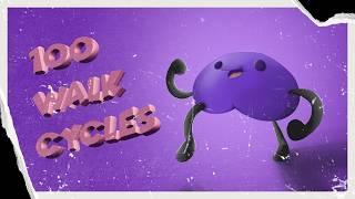 Purple Ark's 100 Animated Walk Cycle! [Blender Animation]