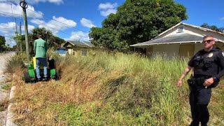 FREE Public NUISANCE yard Transformation IN THE HOOD [SUPER OVERGROWN]