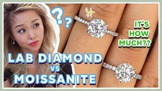 Moissanite vs Lab Grown Diamond - What’s REALLY Better? | 2ct on Hand Comparison By Bonnie Jewelry