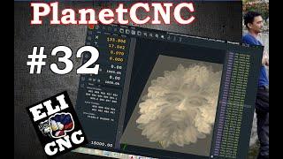 PLANETCNC VID 032 / 3D DESIGN RELIEF FACE WITH LEAVES DECOR