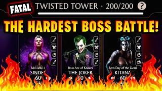 MK Mobile. Fatal Twisted Tower Battle 200 Was PAINFUL! Hardest Boss Battle Ever!