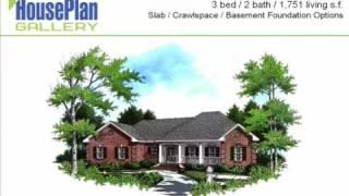 Pictures of Traditional Country House Plans - HPG-1751-1 Video Walkthrough