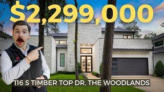 This Woodlands Texas home is CRAZY!!! Contemporary Golf Course HOME TOUR