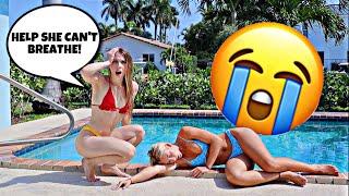 PASSING OUT INTO THE POOL PRANK ON MY BEST FRIEND! *Gone Wrong*