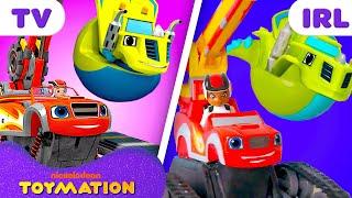 Blaze and the Monster Machines Toys Super Smash RACE! ️ | Toymation